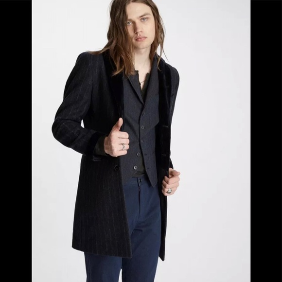 John Varvatos Collection VELVET TRIM COAT. Size 48 Eu. USA 38 - Picture 2 of 9
